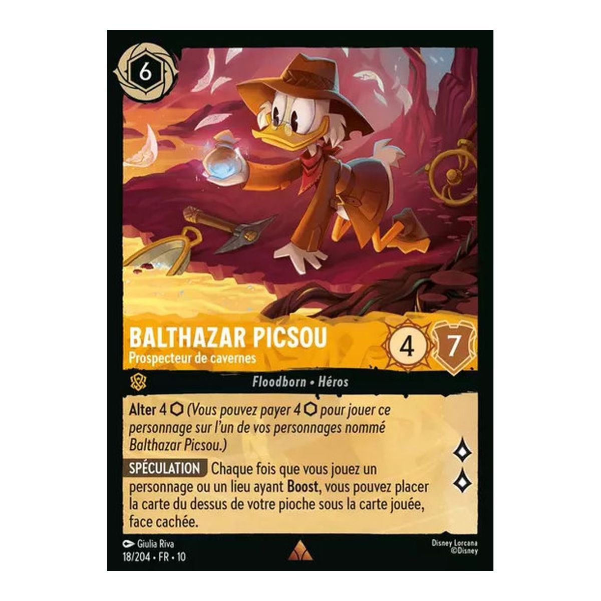 Scrooge McDuck, Cave Prospector - 18/204 - WHW - Glimmers in the Depths - Glossy - Premium - French