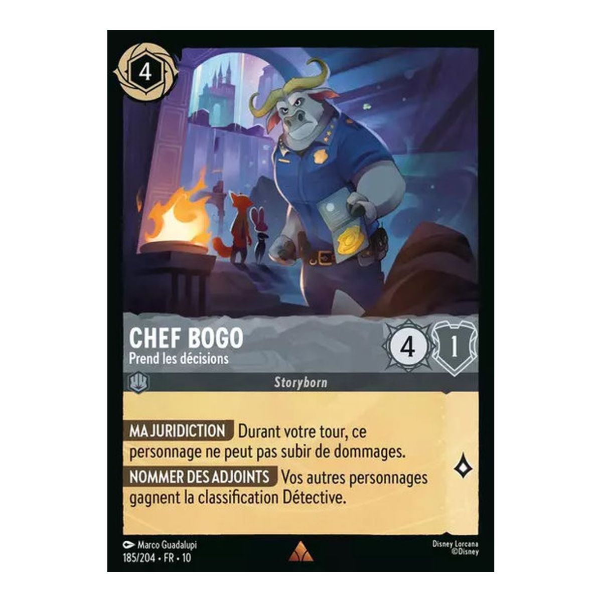 Chief Bogo, Makes the Decisions - 185/204 - WHW - Glimmers in the Depths - Brilliant - Premium - French