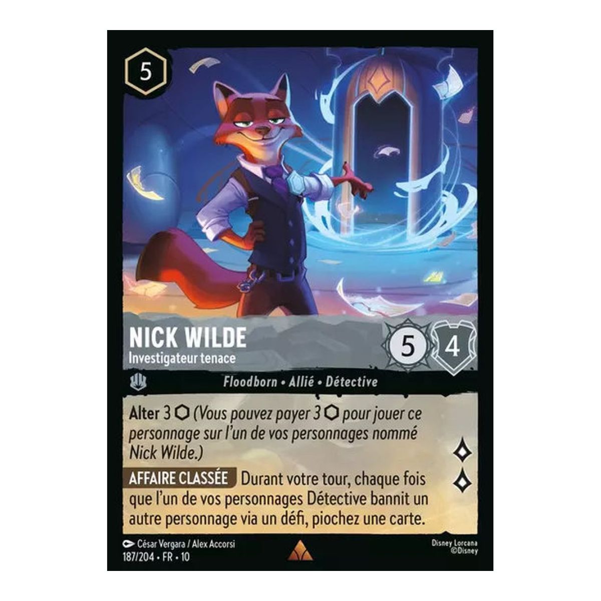 Nick Wilde, Tenacious Investigator - 187/204 - WHW - Glimmers in the Depths - Glossy - Premium - French