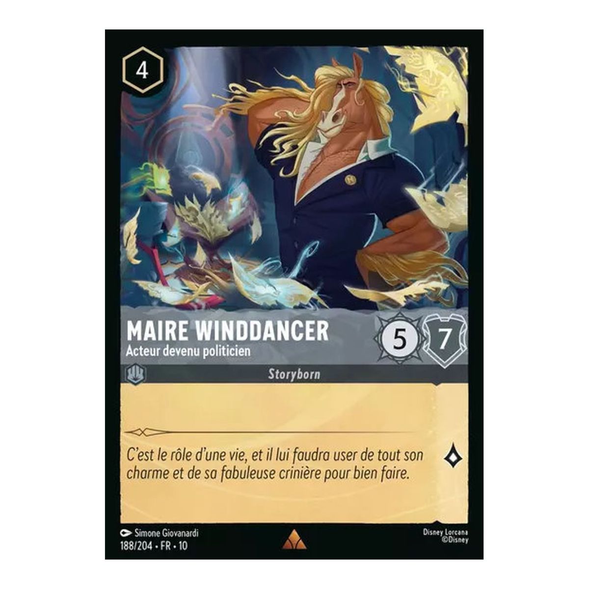 Mayor Winddancer, Actor turned politician - 188/204 - WHW - Glimmers in the Depths - Rare - French