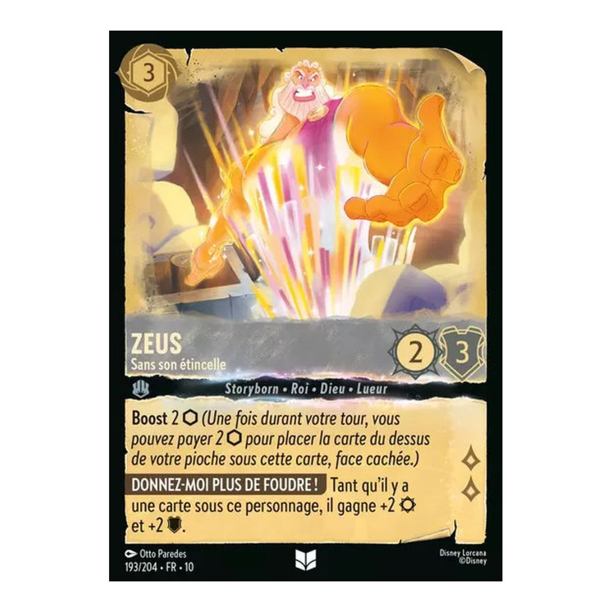 Zeus, Without His Spark - 193/204 - WHW - Glimmers in the Depths - Brilliant - Premium - French