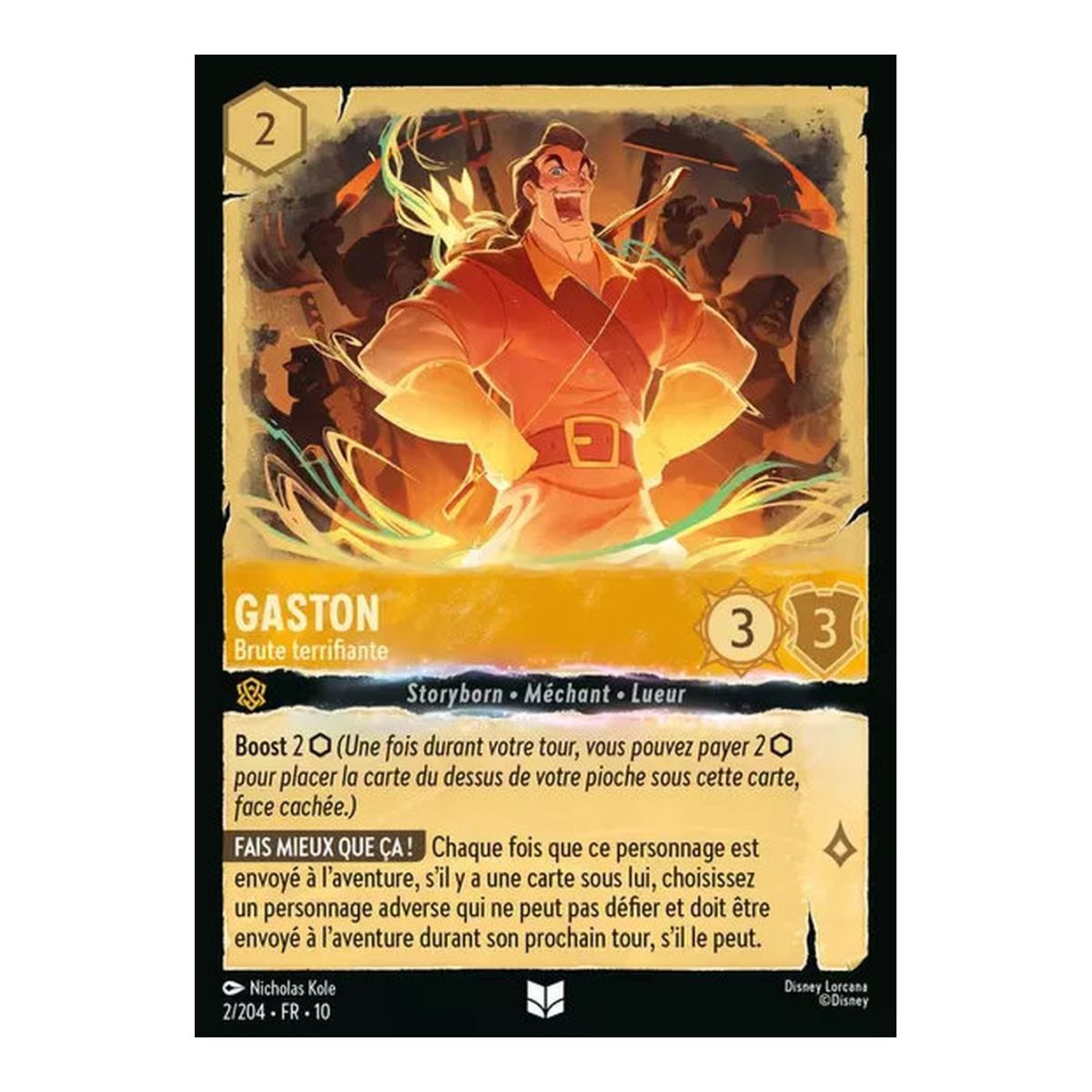 Gaston, Terrifying Brute - 2/204 - WHW - Glimmers in the Depths - Glossy - Premium - French