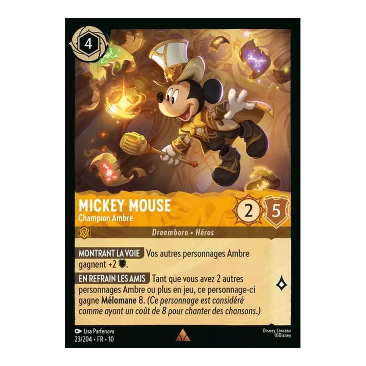 Mickey Mouse, Champion Amber - 23/204 - WHW - Glimmers in the Depths - Rare - French