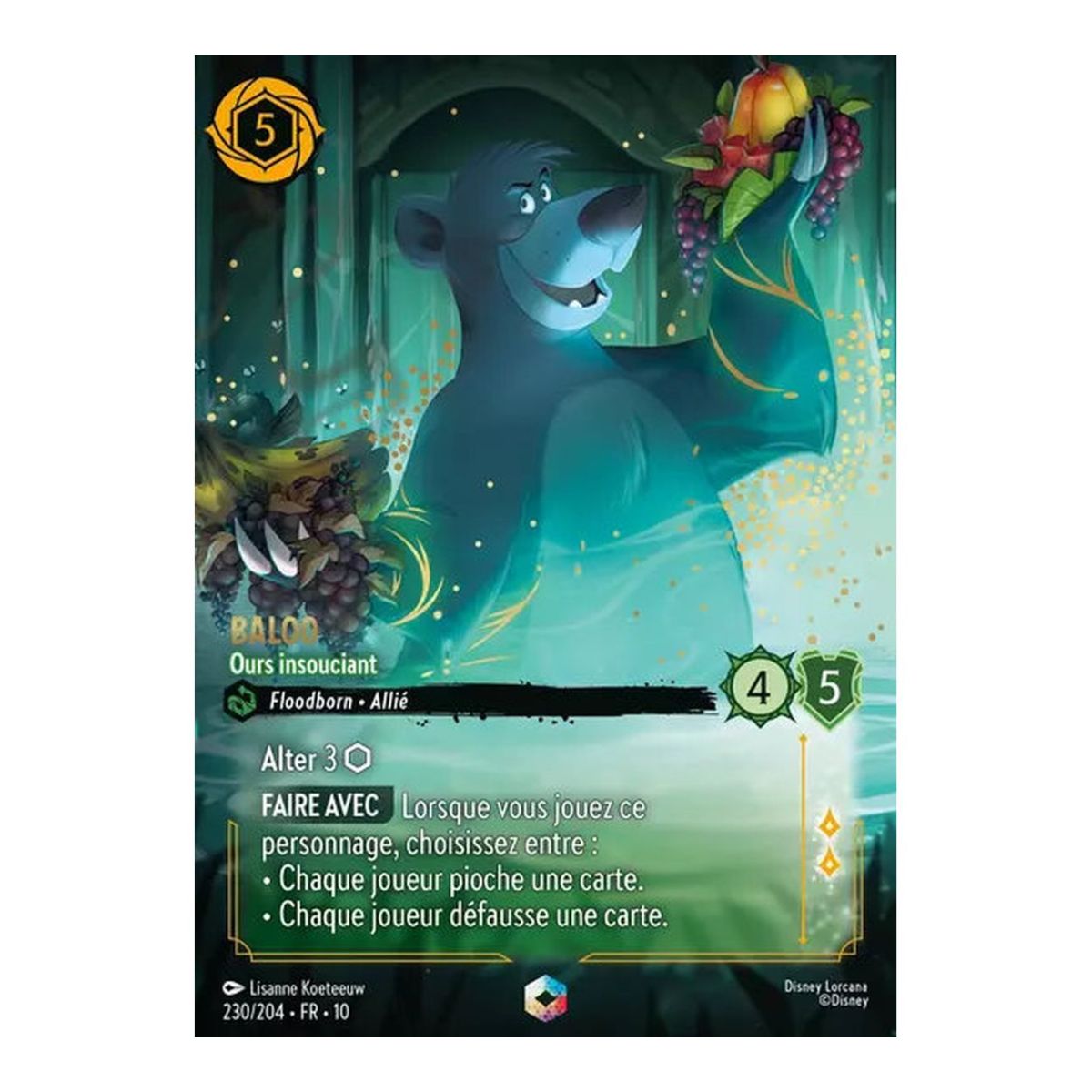 Baloo, Carefree Bear - 230/204 - WHW - Lights in the Depths - Enchanted - French