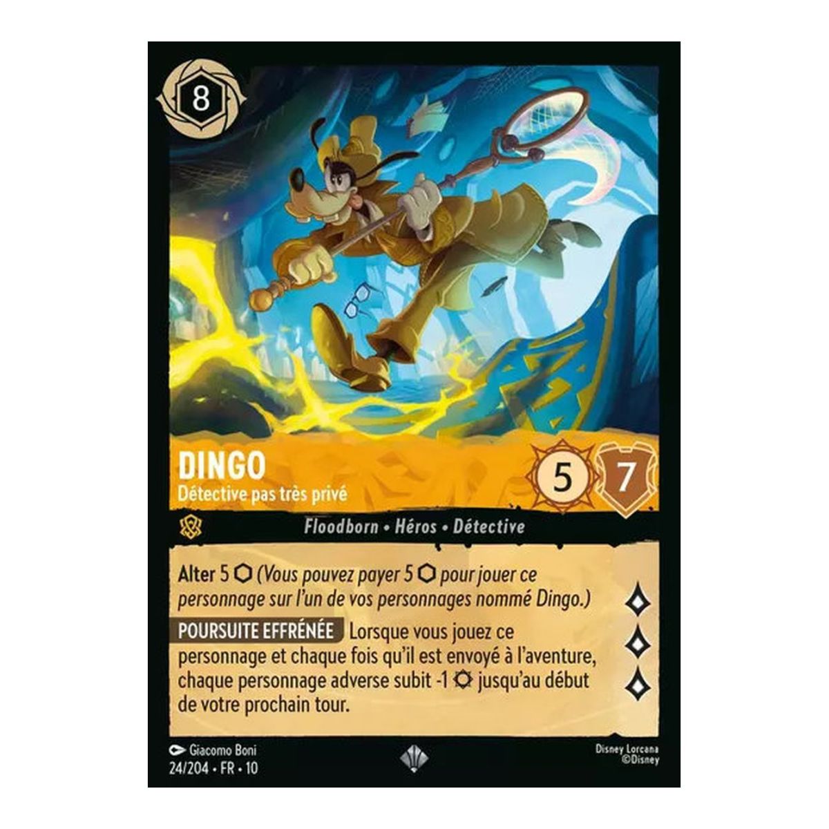 Dingo, Not-So-Private Detective - 24/204 - WHW - Glimmers in the Depths - Super Rare - French