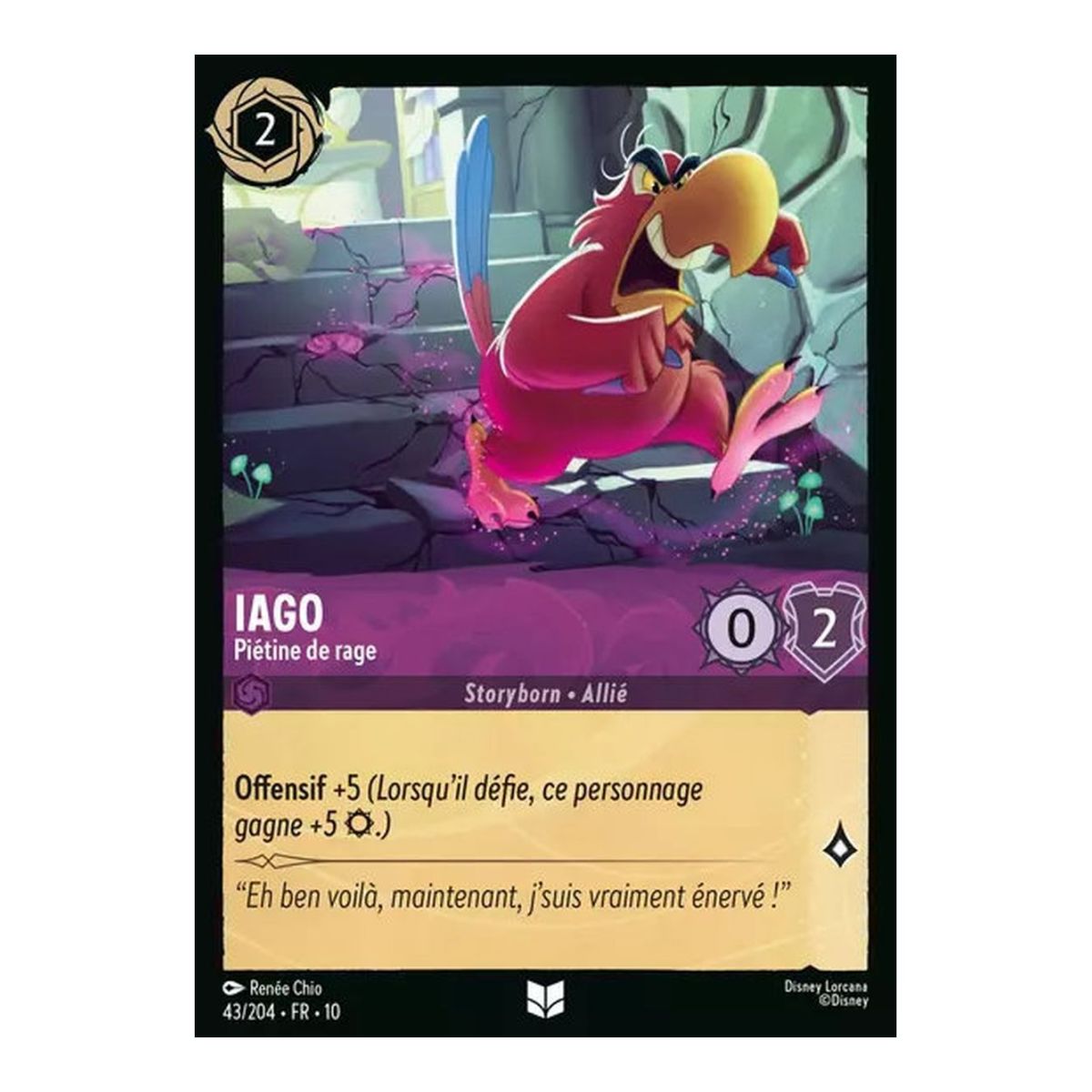 Iago, Stomping in Rage - 43/204 - WHW - Glimmers in the Depths - Brilliant - Premium - French