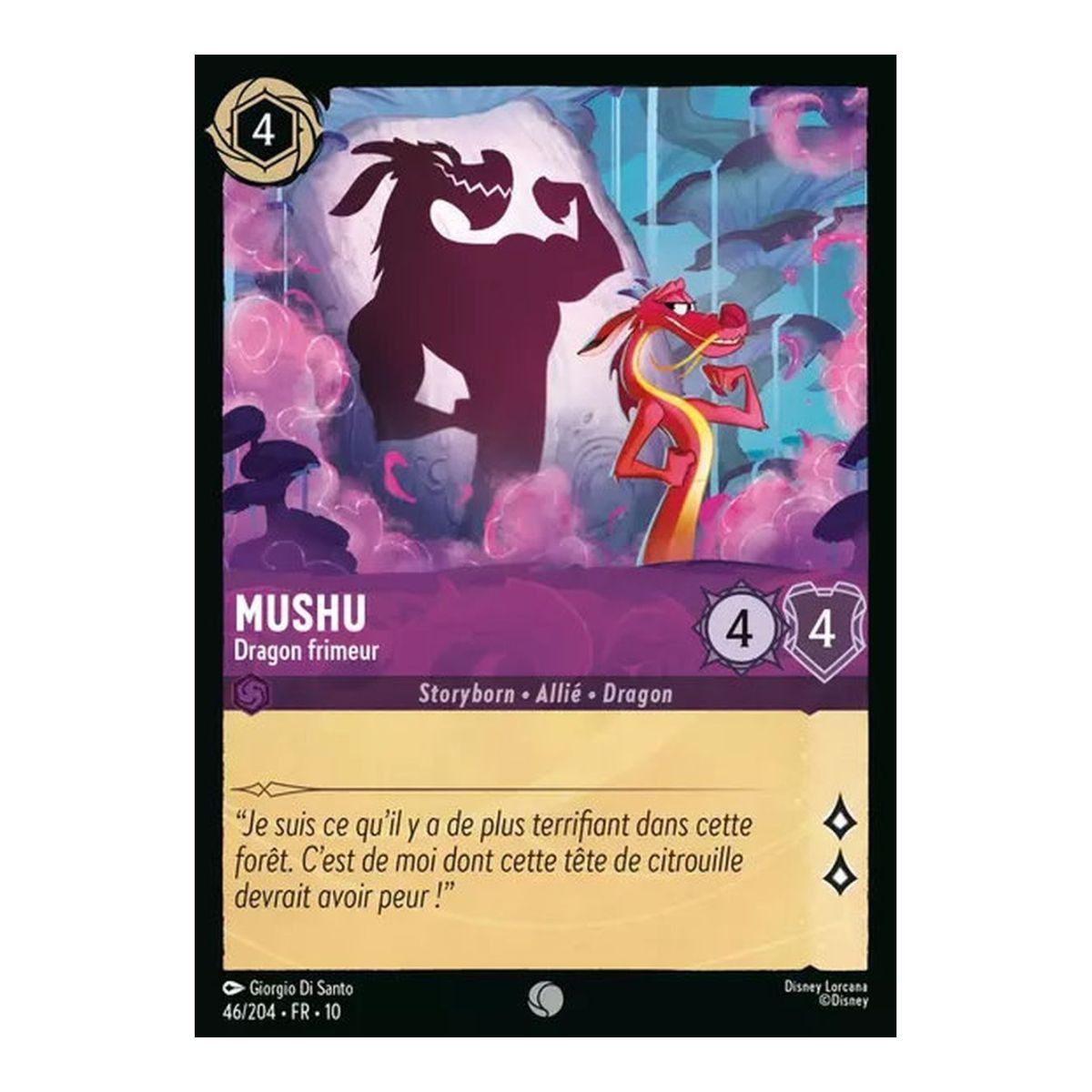Mushu, the Show-Off Dragon - 46/204 - WHW - Glimmers in the Depths - Glossy - Premium - French