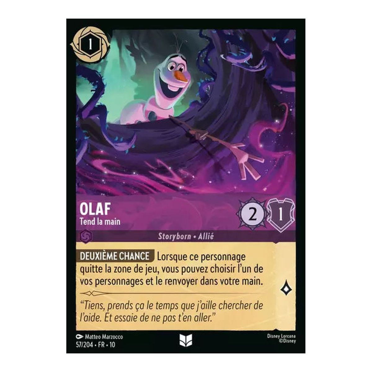 Olaf, Reach Out - 57/204 - WHW - Glimmers in the Depths - Uncommon - French
