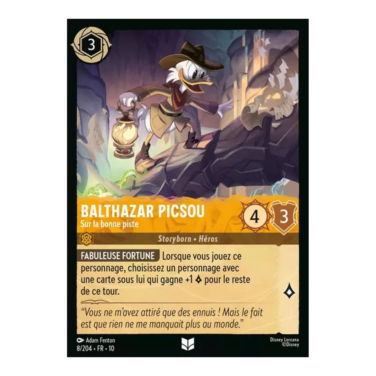 Scrooge McDuck, On the Right Track - 8/204 - WHW - Glimmers in the Depths - Uncommon - French