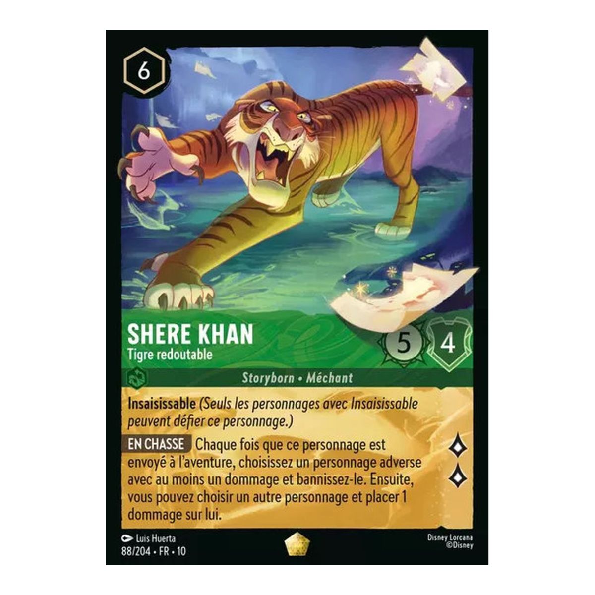 Shere Khan, Fearsome Tiger - 88/204 - WHW - Glimmers in the Depths - Legendary - French