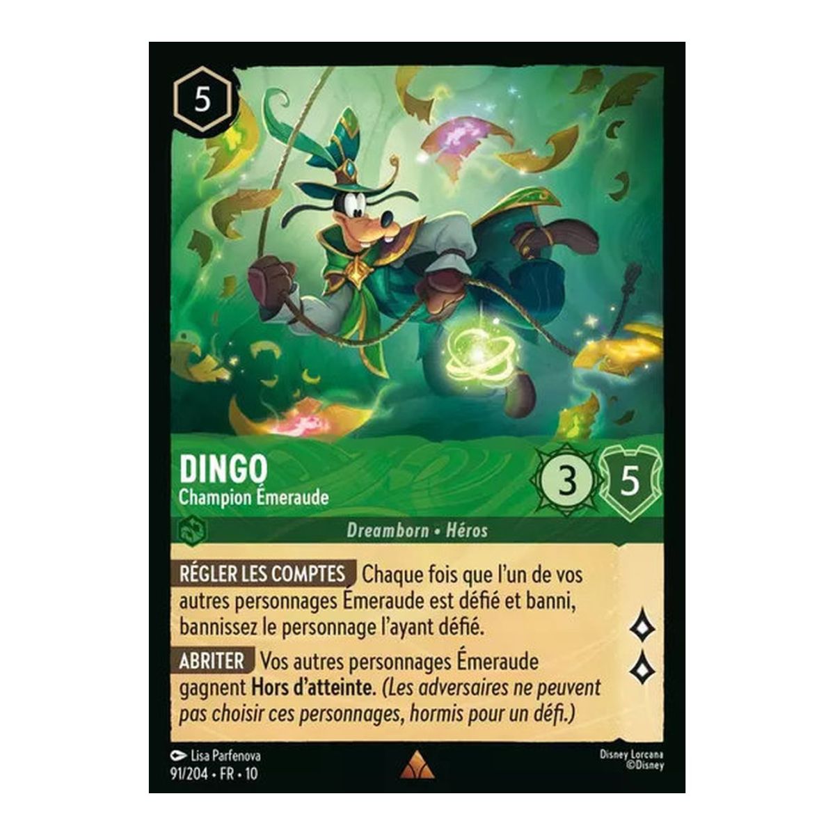 Dingo, Emerald Champion - 91/204 - WHW - Glimmers in the Depths - Rare - French