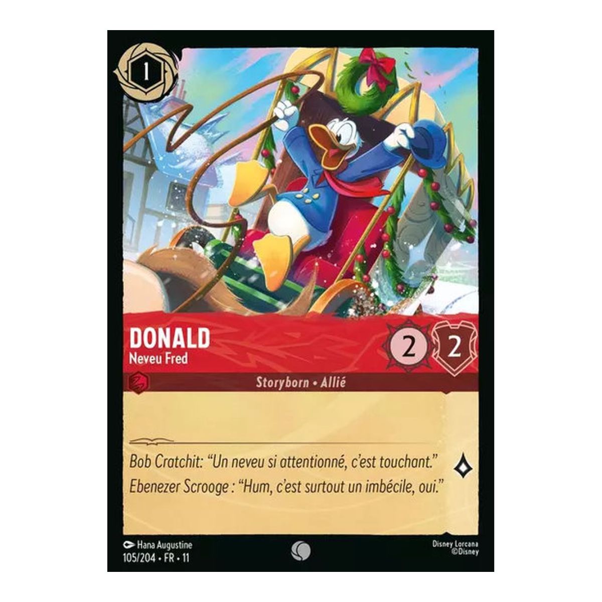 Donald, Nephew Fred - 105/204 - WIN - Frostbite - Brilliant - Premium - French