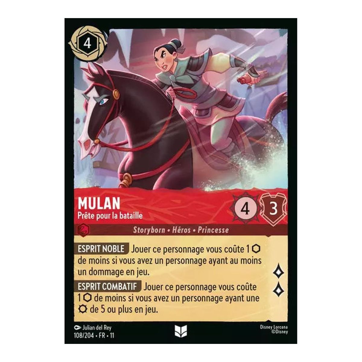 Mulan, Ready for Battle - 108/204 - WIN - Frostbite - Brilliant - Premium - French