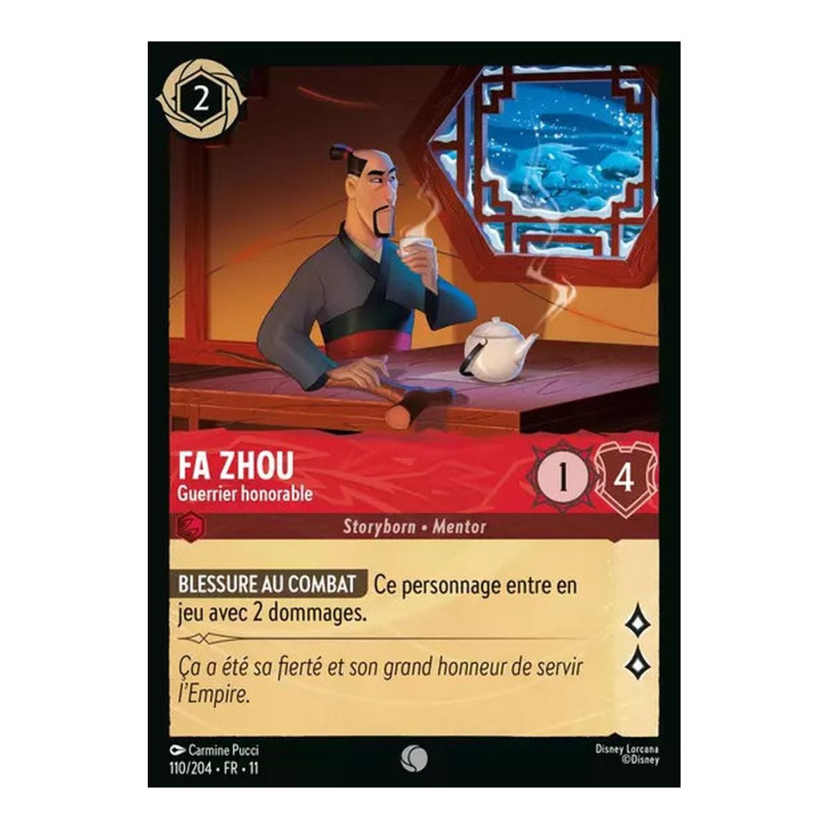 Fa Zhou, Honorable Warrior - 110/204 - WIN - Frostspell - Brilliant - Premium - French