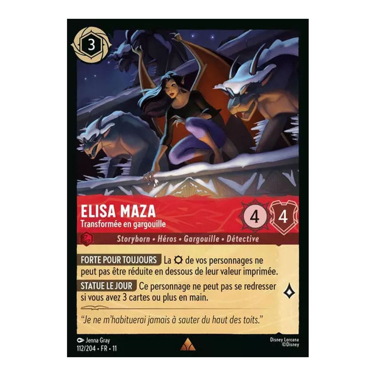 Elisa Maza, Transformed into a Gargoyle - 112/204 - WIN - Frost Spell - Brilliant - Premium - French