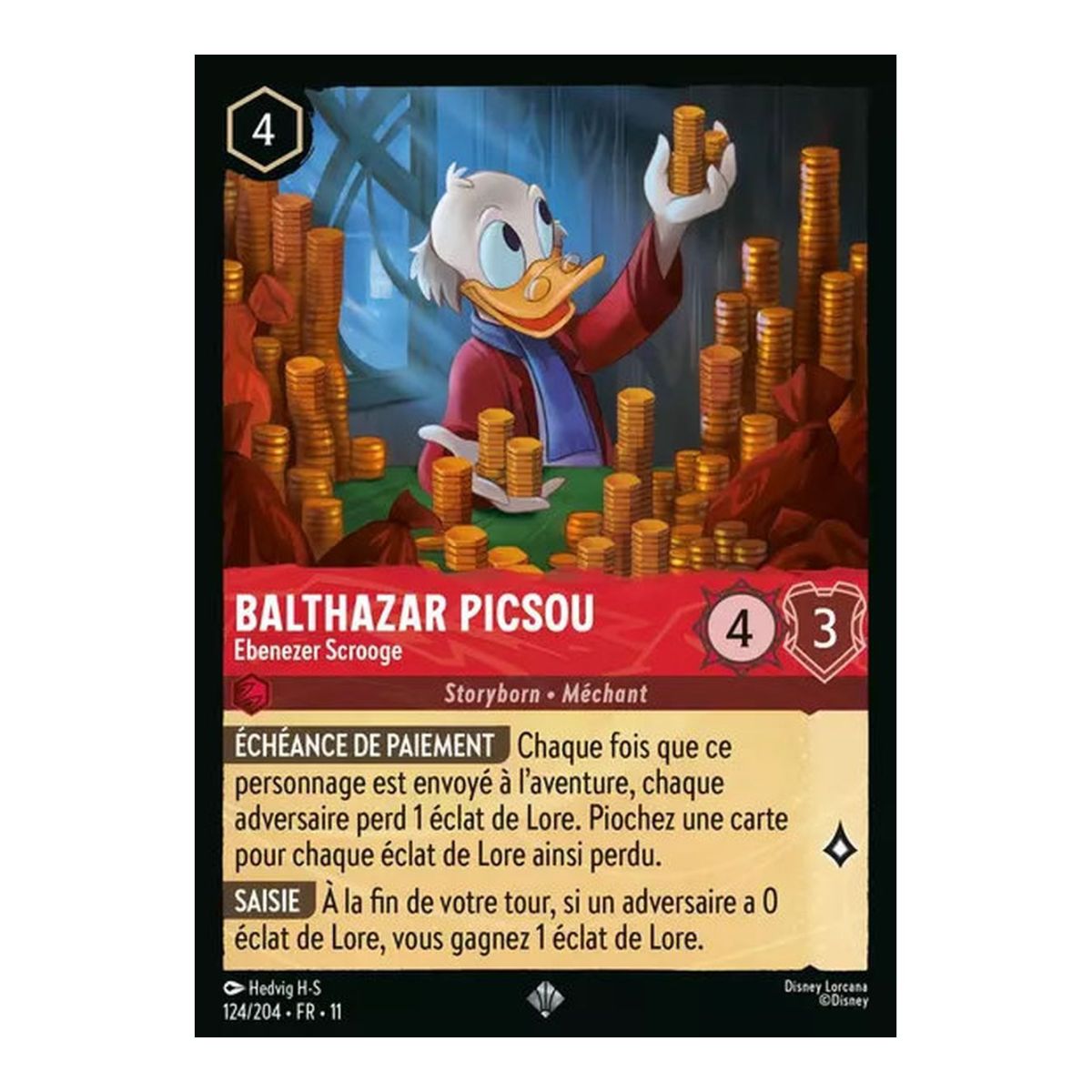 Scrooge McDuck, Ebenezer Scrooge - 124/204 - WIN - Frostbite - Super Rare - French