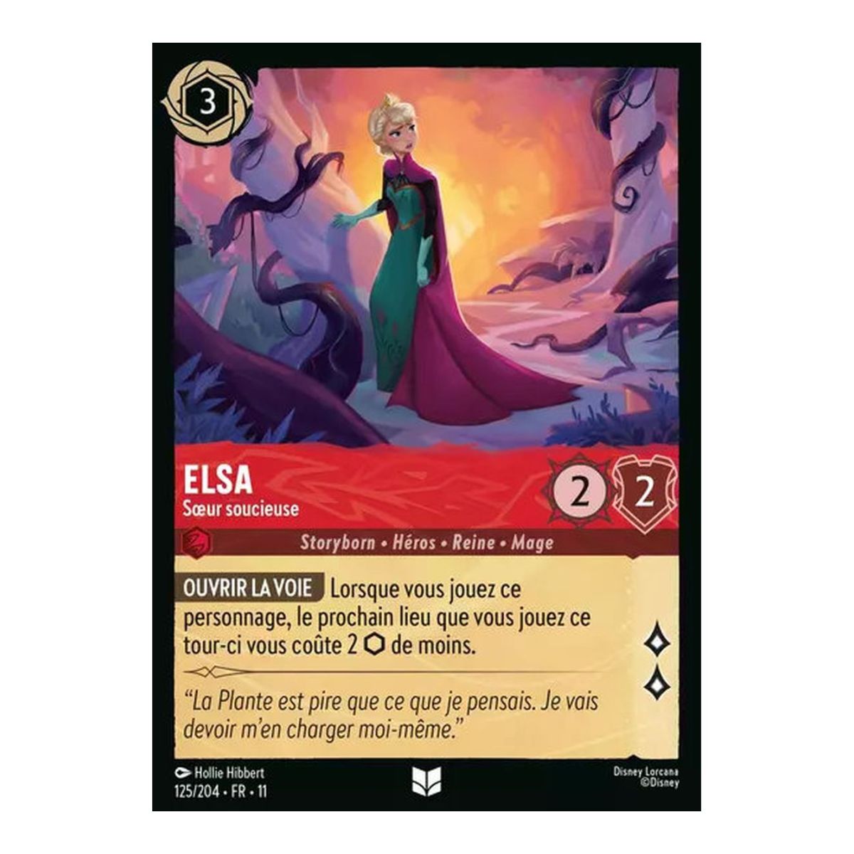Elsa, Worried Sister - 125/204 - WIN - Frostbite - Brilliant - Premium - French