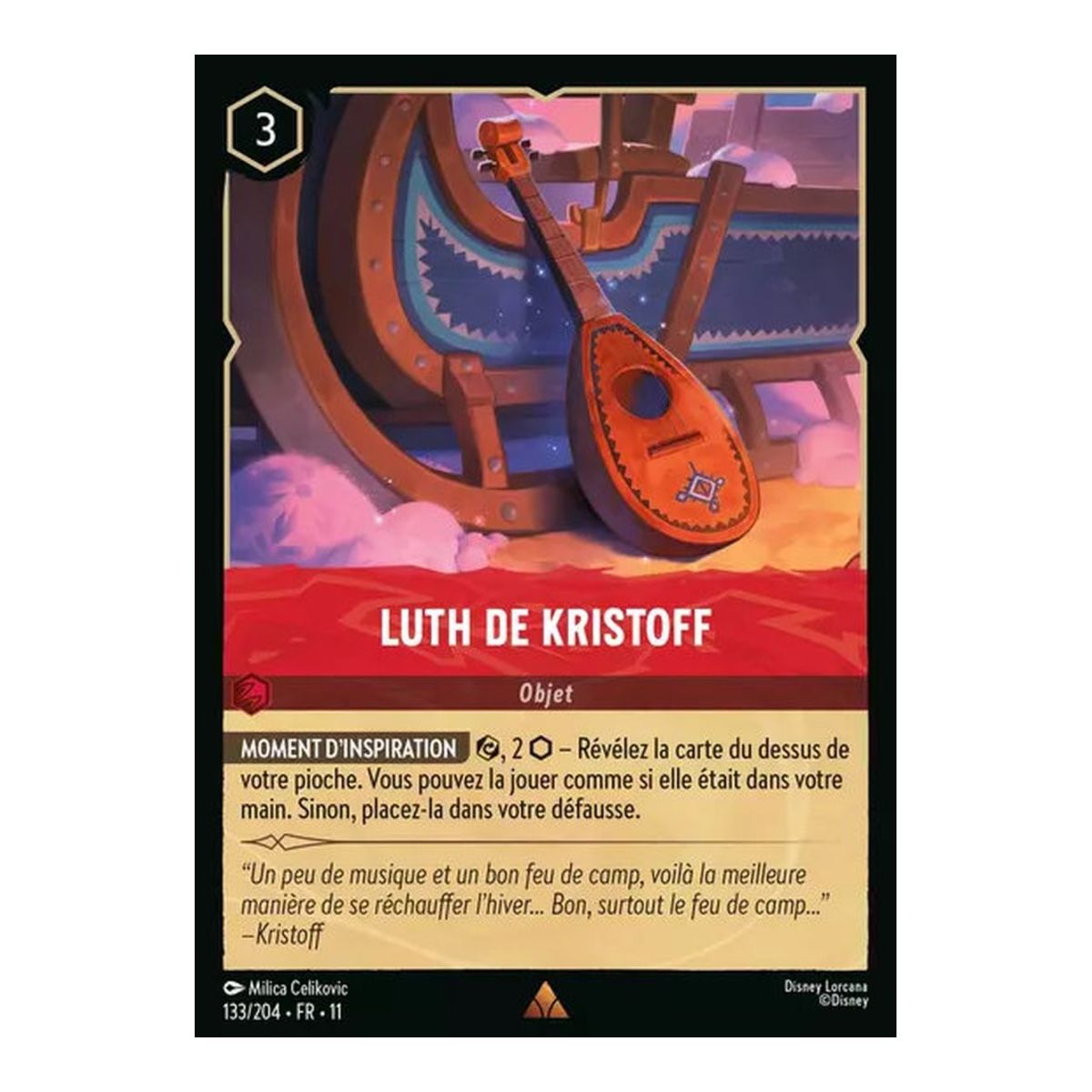 Kristoff's Lute - 133/204 - WIN - Frost Spell - Brilliant - Premium - French