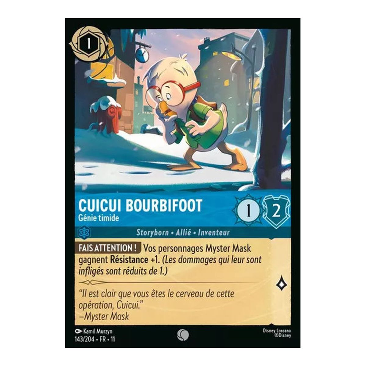 Cuicui Bourbifoot, Shy Genie - 143/204 - WIN - Frostbite - Common - French