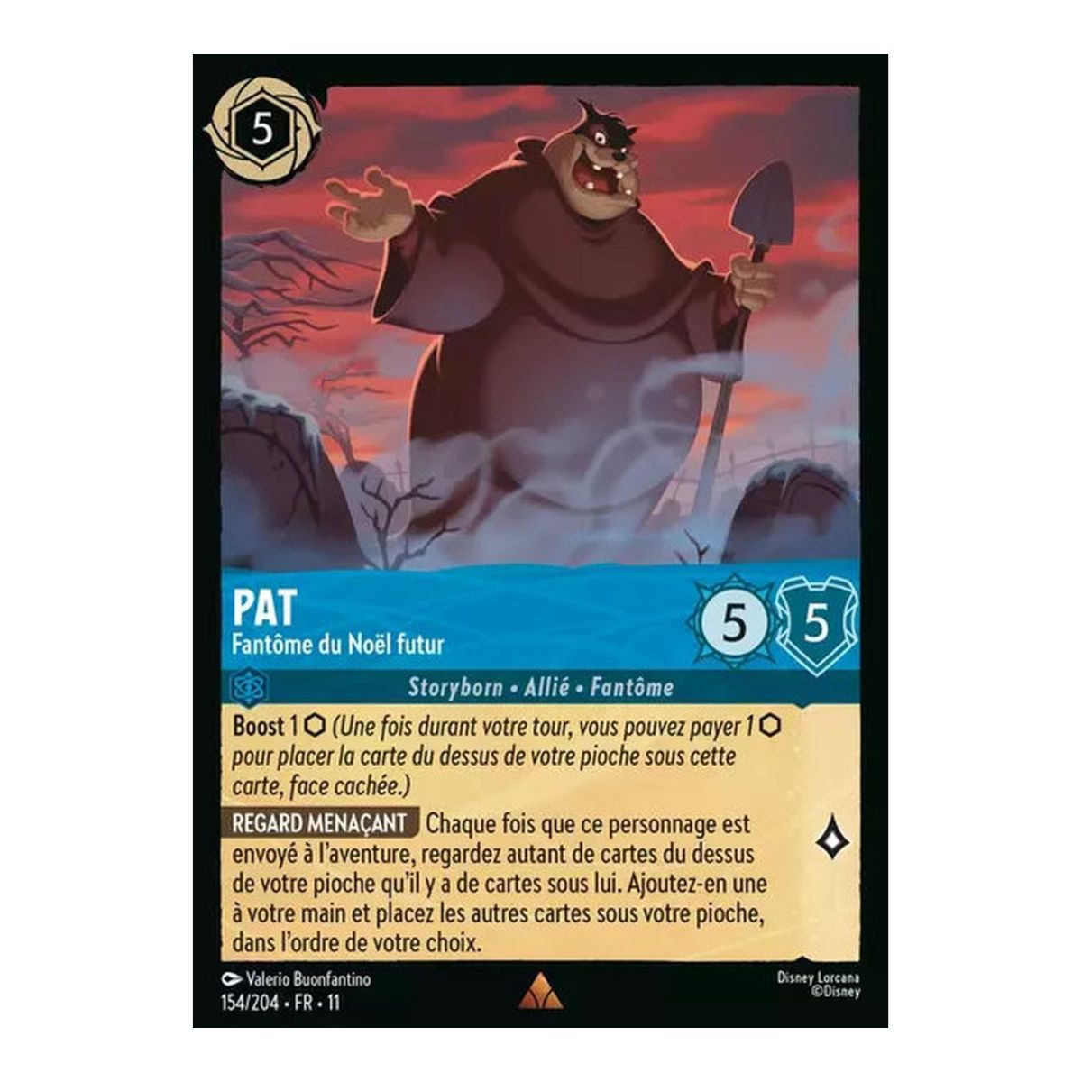 Pat, Ghost of Christmas Future - 154/204 - WIN - Frostbite - Brilliant - Premium - French