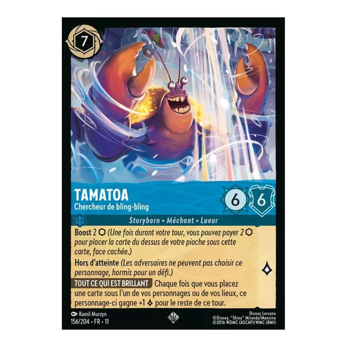 Tamatoa, Bling-Bling Seeker - 156/204 - WIN - Frost Spell - Brilliant - Premium - French