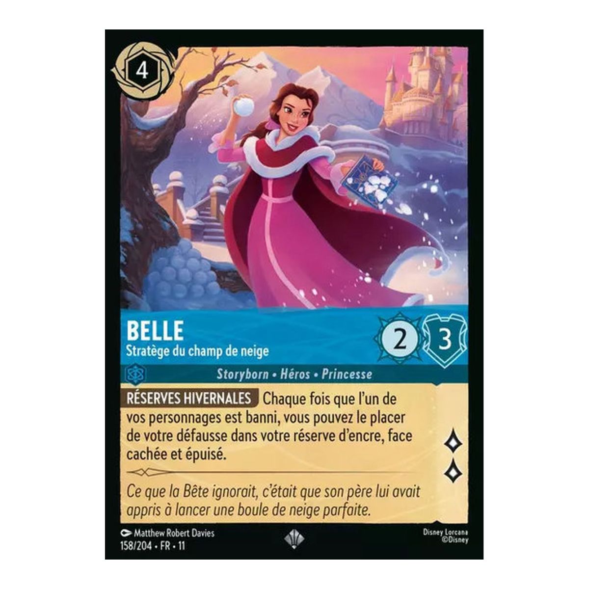 Belle, Snowfield Strategist - 158/204 - WIN - Frost Spell - Super Rare - French