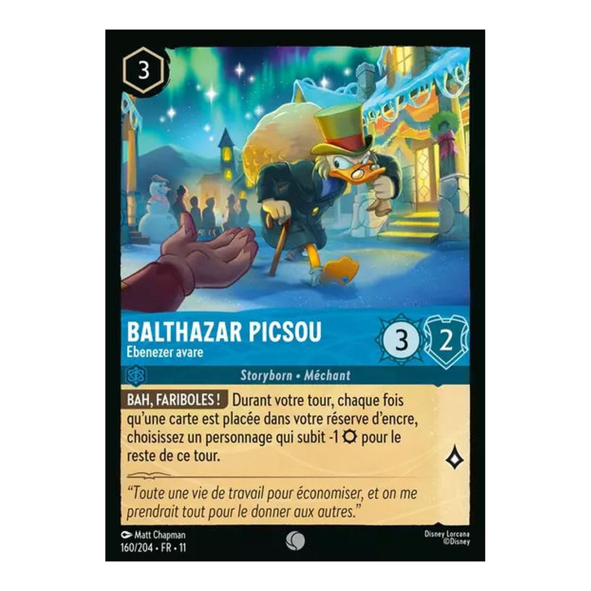 Scrooge McDuck, the miserly Ebenezer - 160/204 - WIN - Frostbite - Brilliant - Premium - French