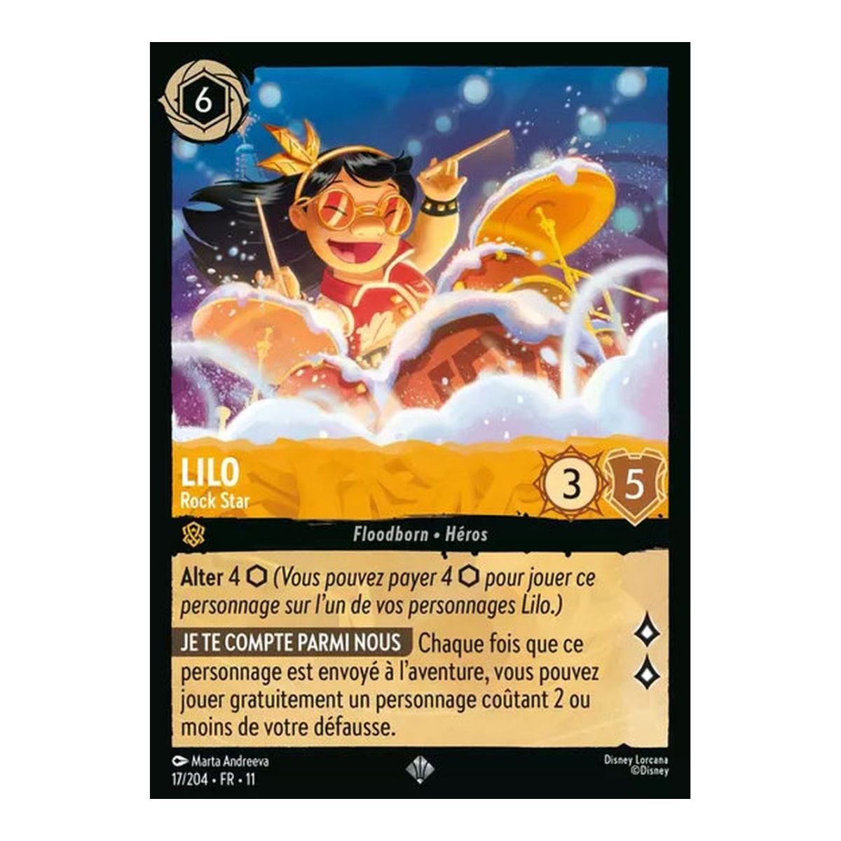 Lilo, Rock Star - 17/204 - WIN - Frostbite - Brilliant - Premium - French