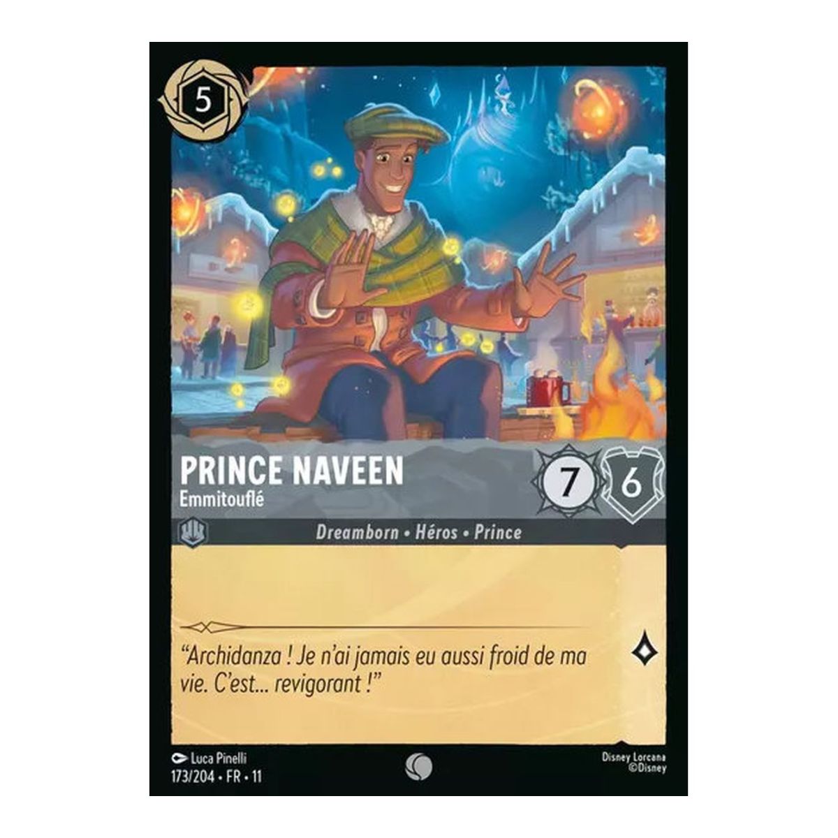 Prince Naveen, Bundled Up - 173/204 - WIN - Frostbite - Common - French