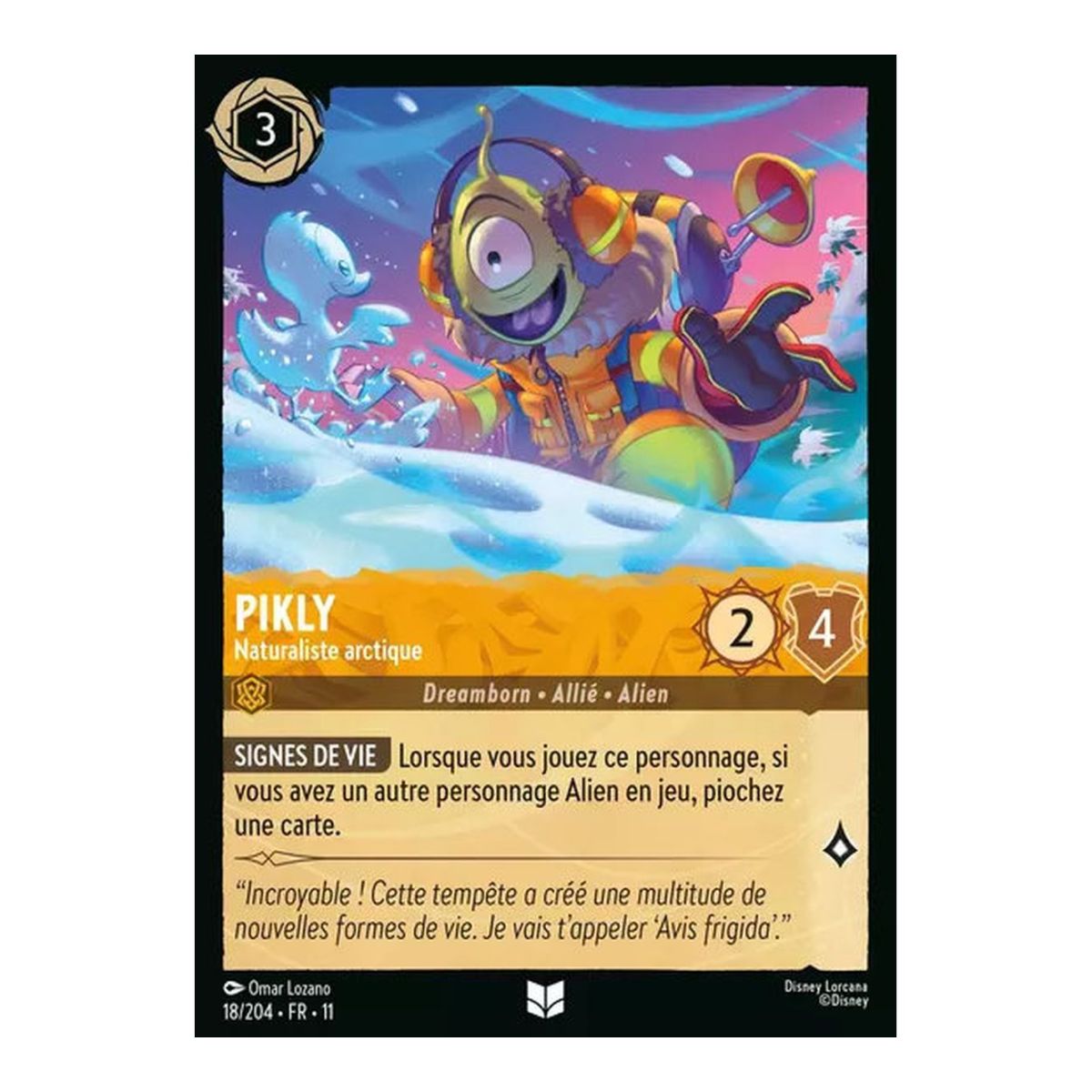 Item Pikly, Arctic Naturalist - 18/204 - WIN - Frostbite - Uncommon - French