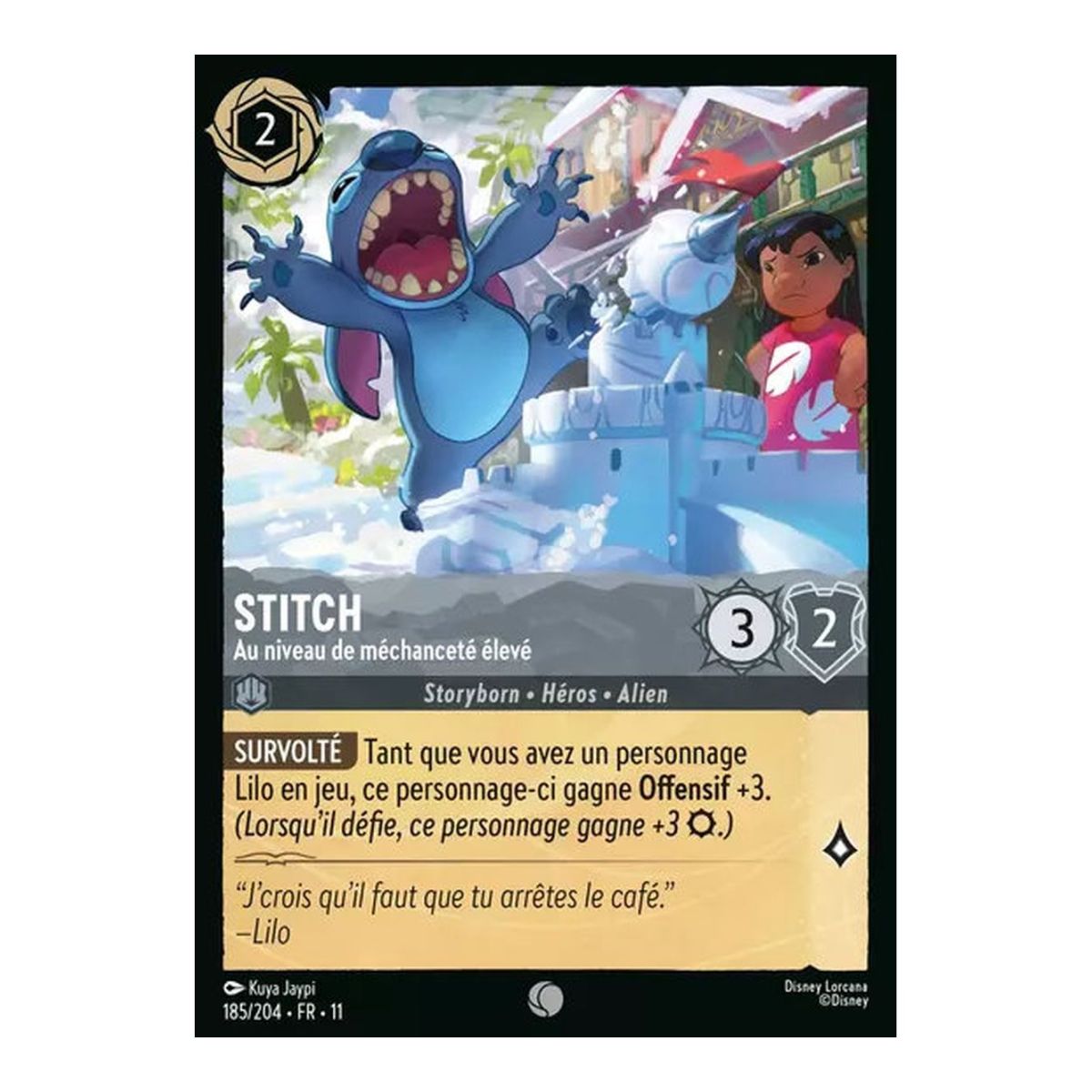 Stitch, High Evil Level - 185/204 - WIN - Frost Spell - Brilliant - Premium - French