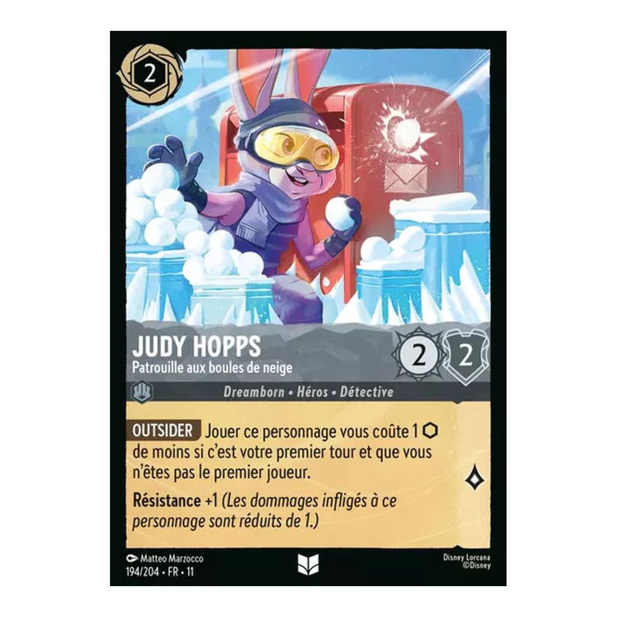 Judy Hopps, Snowball Patrol - 194/204 - WIN - Frostbite - Uncommon - French