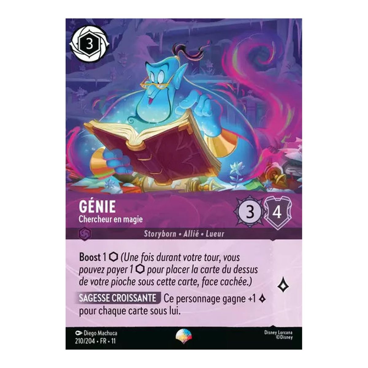 Genie, Magic Researcher - 210/204 - WIN - Frostspell - Epic - French
