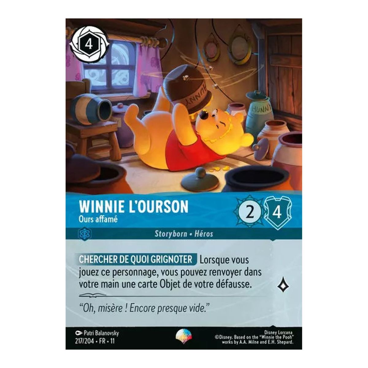 Winnie the Pooh, Hungry Bear - 217/204 - WIN - Frostbite - Epic - French