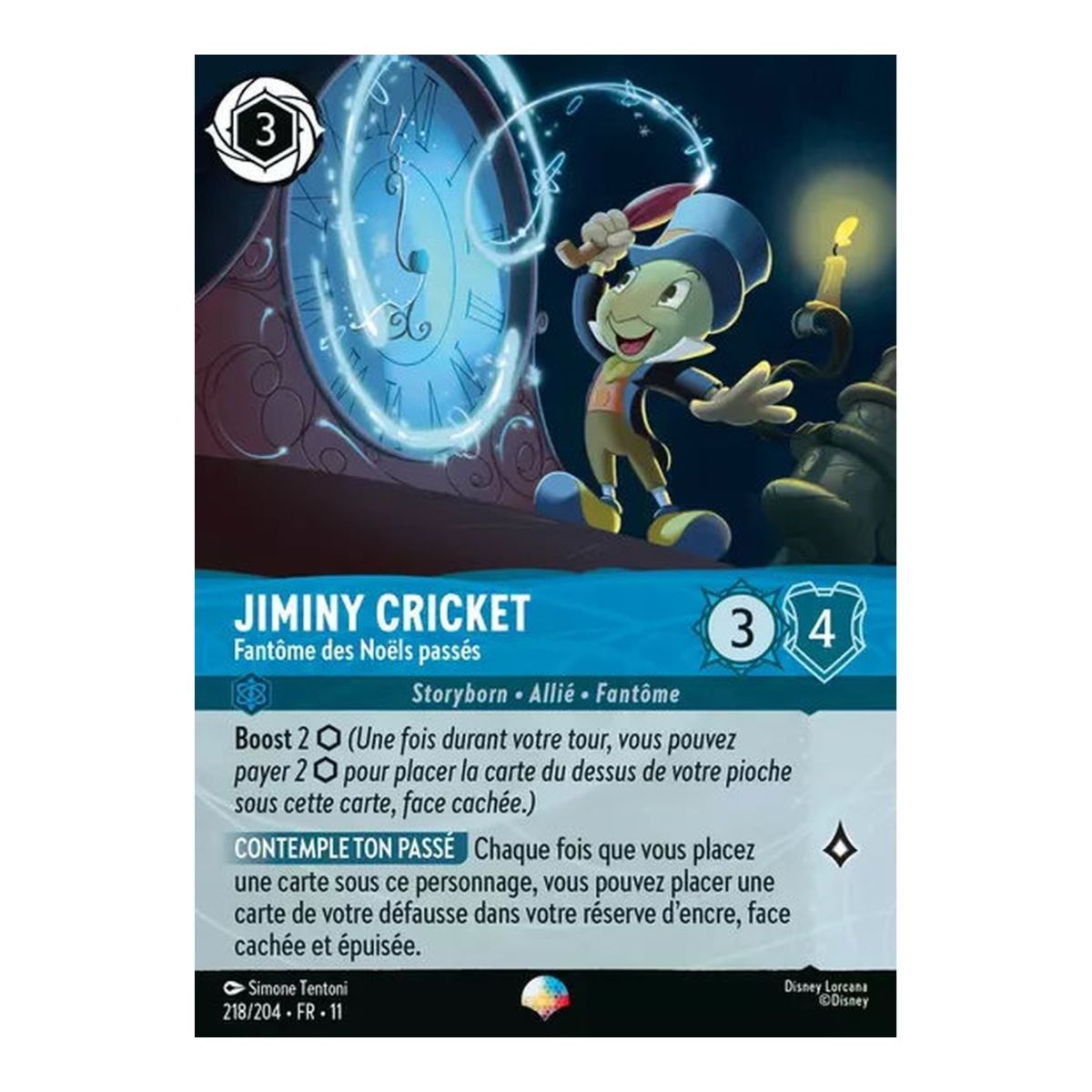 Jiminy Cricket, Ghost of Christmas Past - 218/204 - WIN - Frostbite - Epic - French