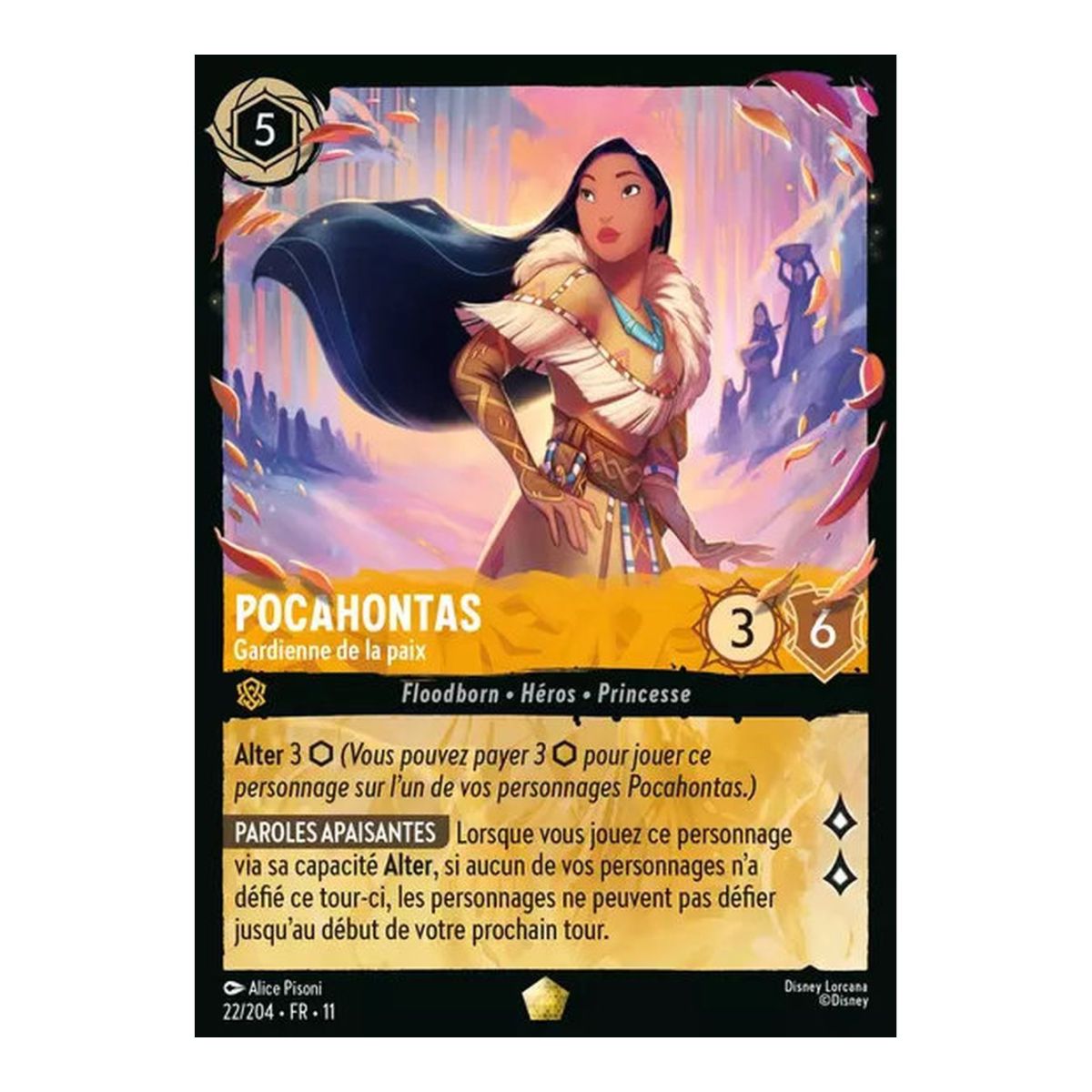 Pocahontas, Guardian of Peace - 22/204 - WIN - Frostbite - Brilliant - Premium - French