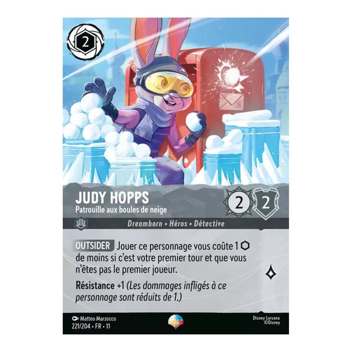 Judy Hopps, Snowball Patrol - 221/204 - WIN - Frostbite - Epic - French