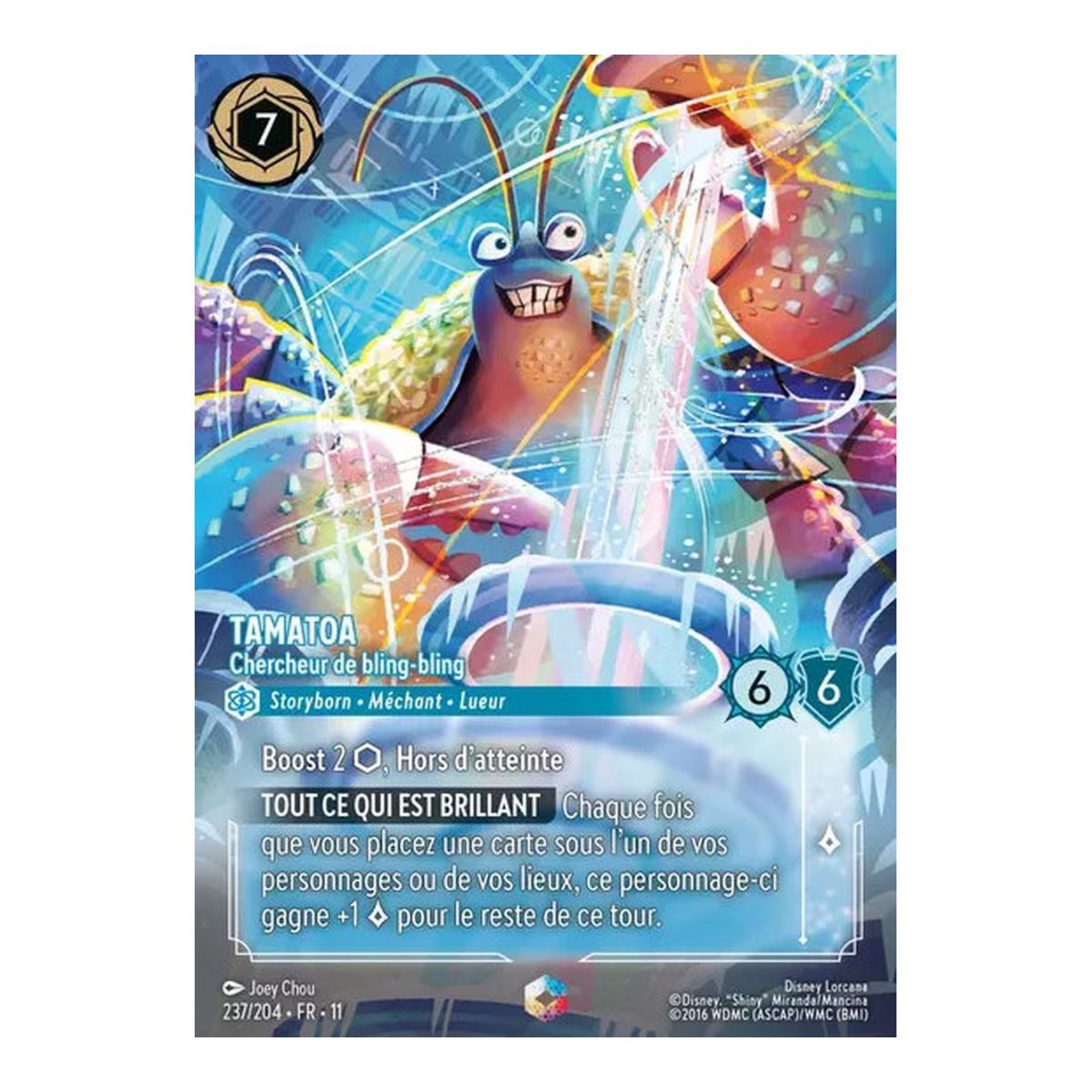 Tamatoa, Bling-Bling Seeker - 237/204 - WIN - Frost Spell - Enchanted - French