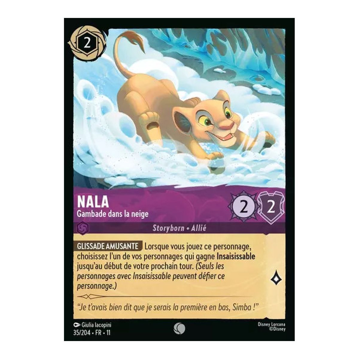 Nala, Frolicking in the Snow - 35/204 - WIN - Frostbite - Brilliant - Premium - French