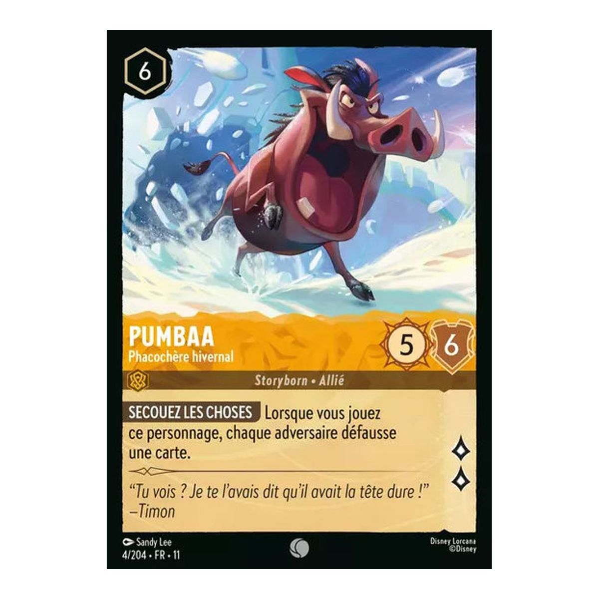 Pumbaa, Winter Warthog - 4/204 - WIN - Frostbite - Common - French