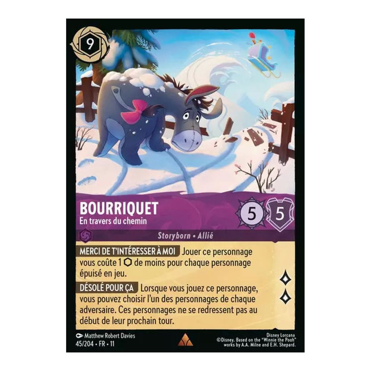 Eeyore, Across the Way - 45/204 - WIN - Frostbite - Brilliant - Premium - French