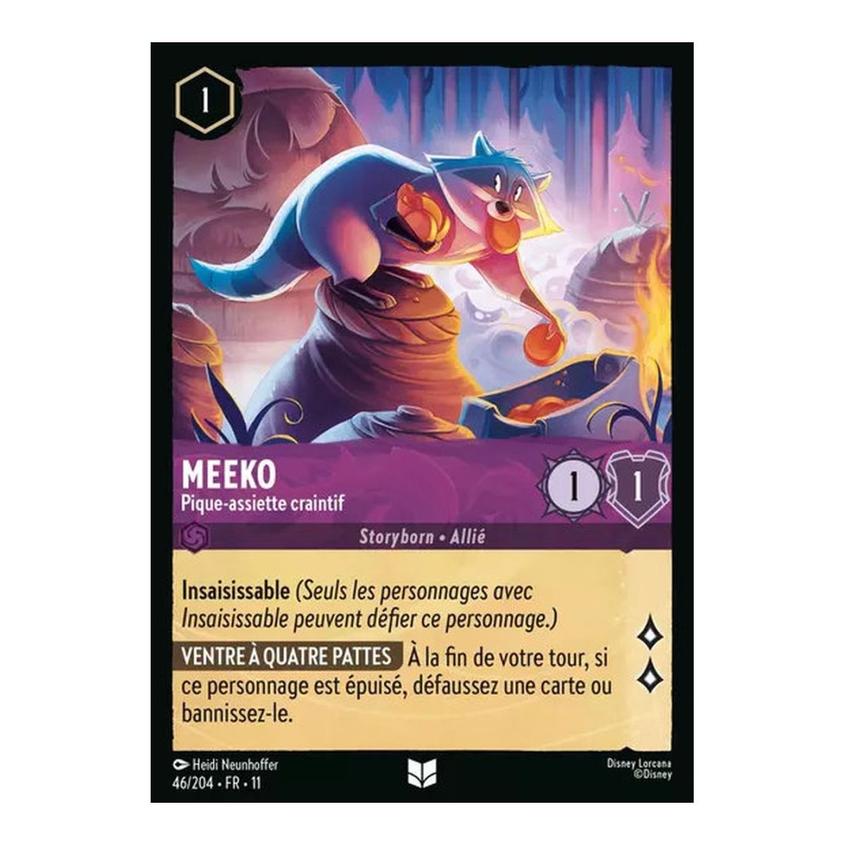Meeko, Timid Freeloader - 46/204 - WIN - Frostbite - Uncommon - French