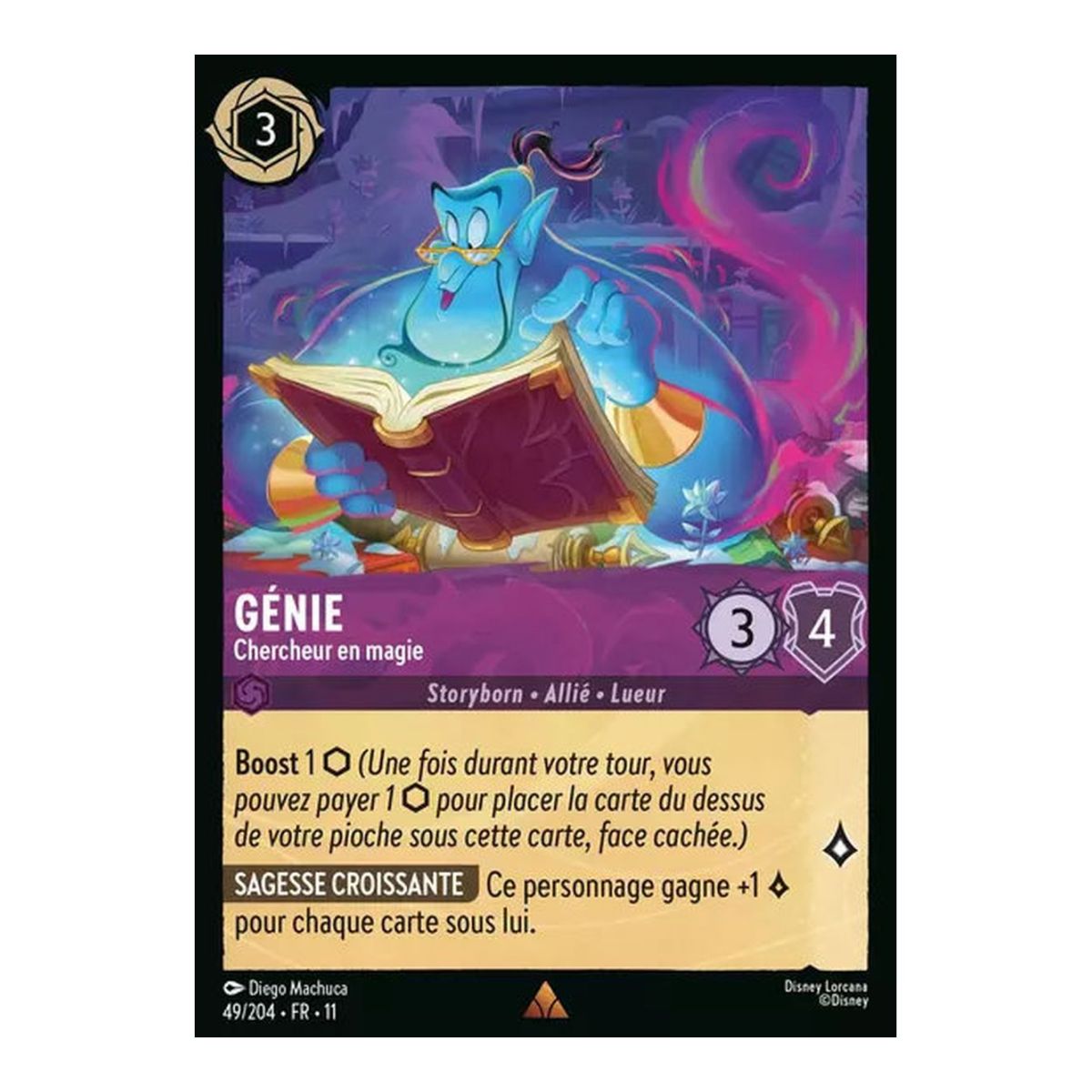 Genie, Magic Researcher - 49/204 - WIN - Frost Spell - Brilliant - Premium - French