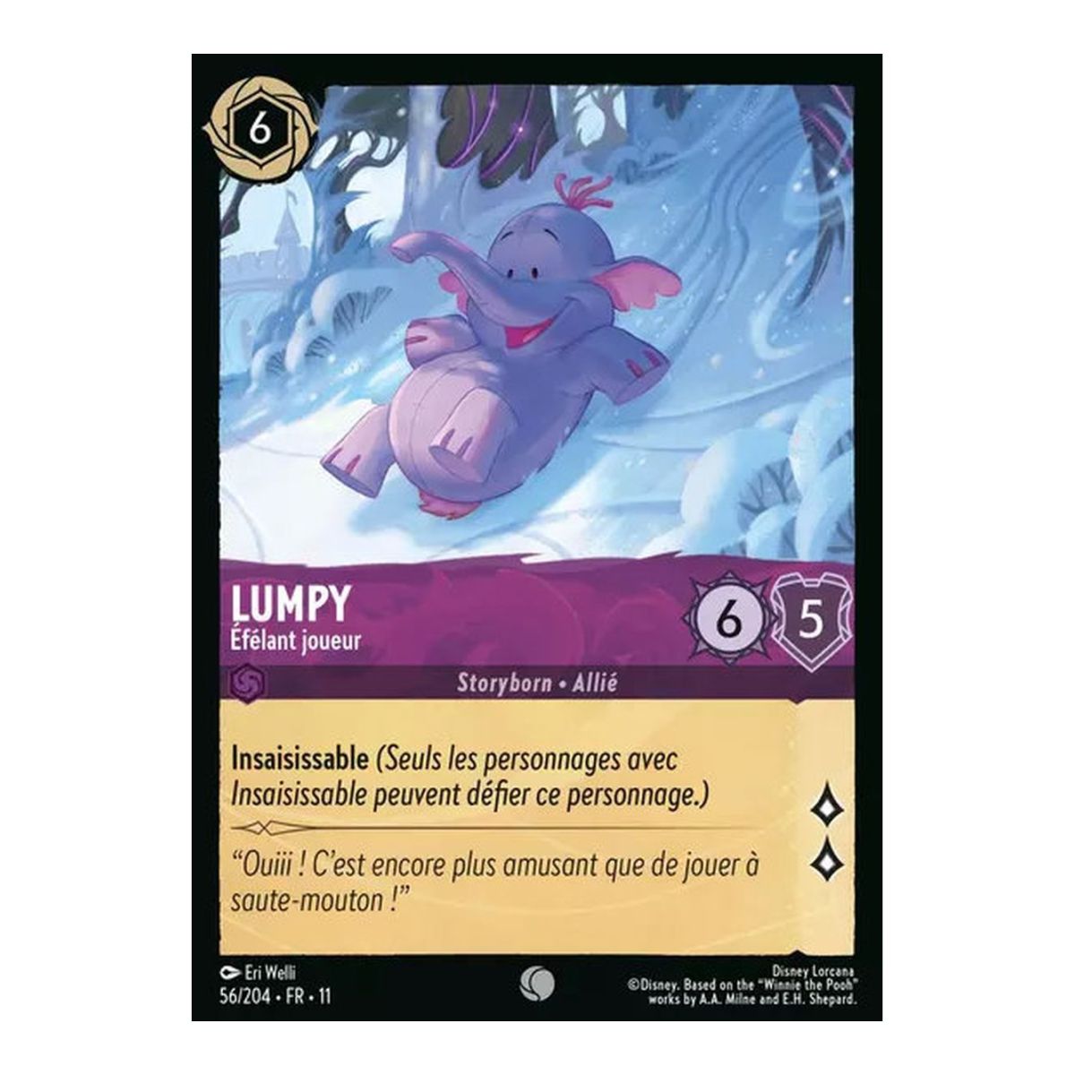 Lumpy, Heffalump Player - 56/204 - WIN - Frostbite - Brilliant - Premium - French
