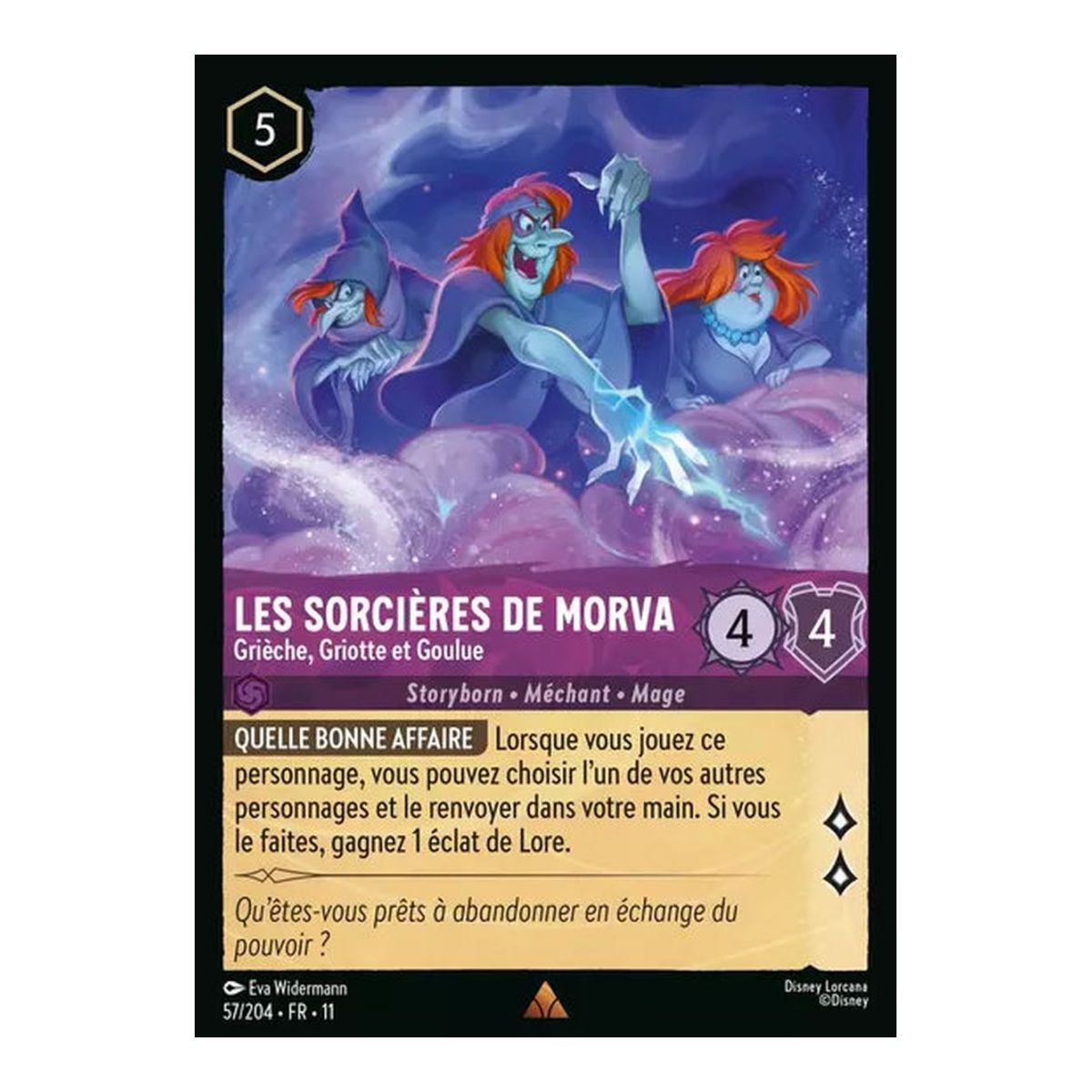 The Witches of Morva, Grièche, Griotte, and Goulue - 57/204 - WIN - Frostspell - Brilliant - Premium - French