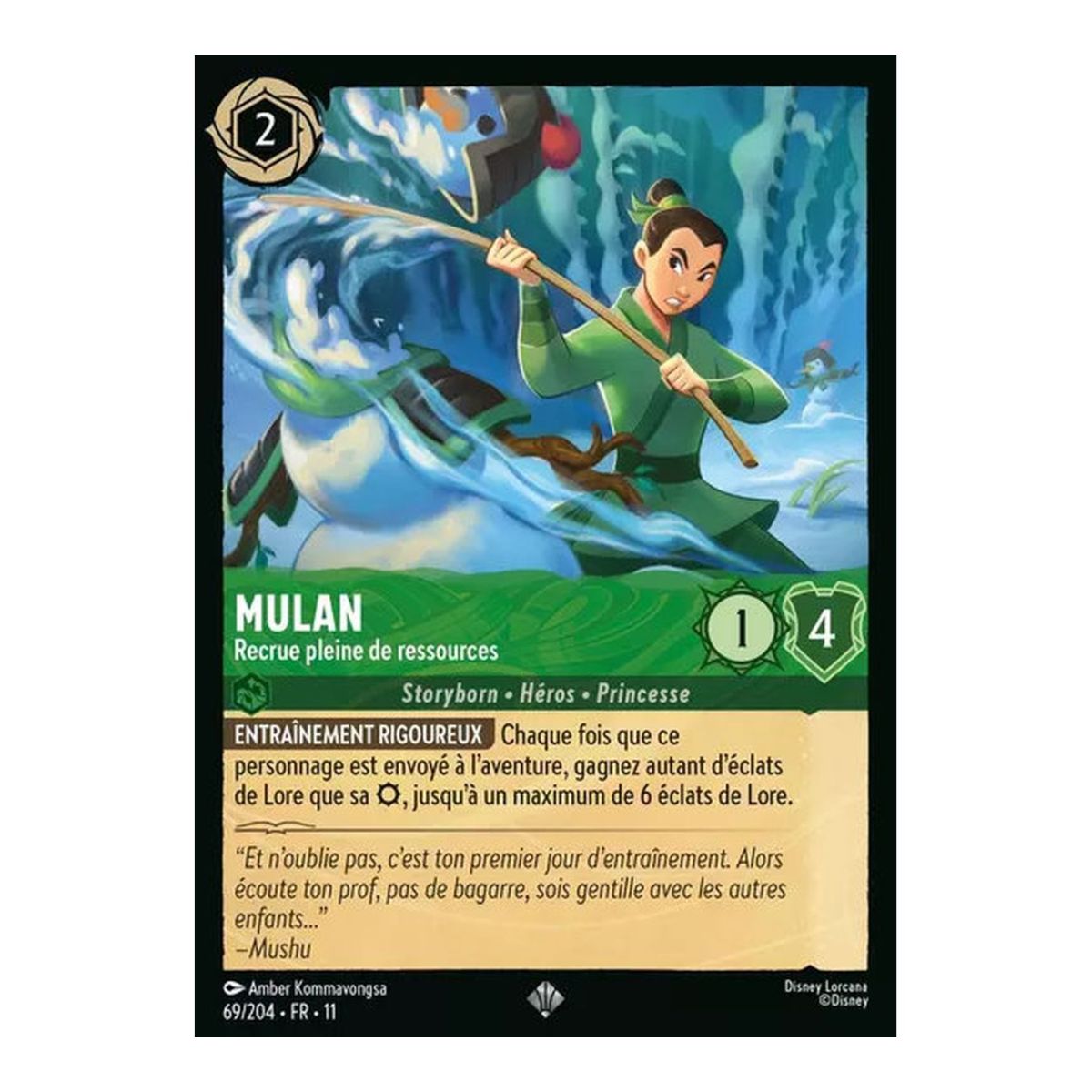 Mulan, Resourceful Recruit - 69/204 - WIN - Frostbite - Super Rare - French