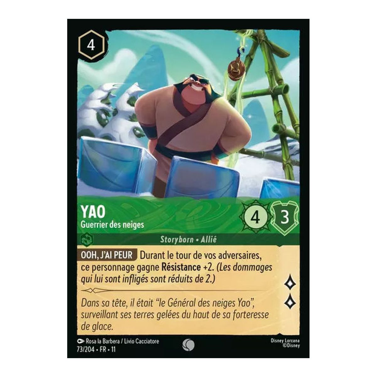 Yao, Snow Warrior - 73/204 - WIN - Frost Spell - Brilliant - Premium - French