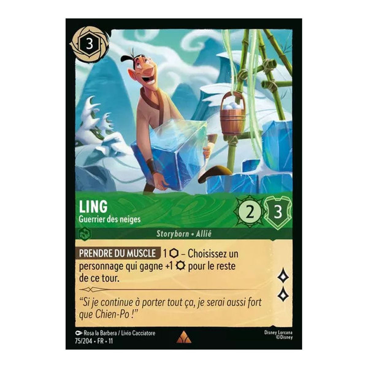 Ling, Snow Warrior - 75/204 - WIN - Frost Spell - Brilliant - Premium - French