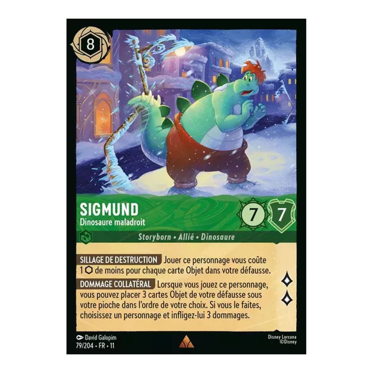 Sigmund, the Clumsy Dinosaur - 79/204 - WIN - Frostbite - Brilliant - Premium - French