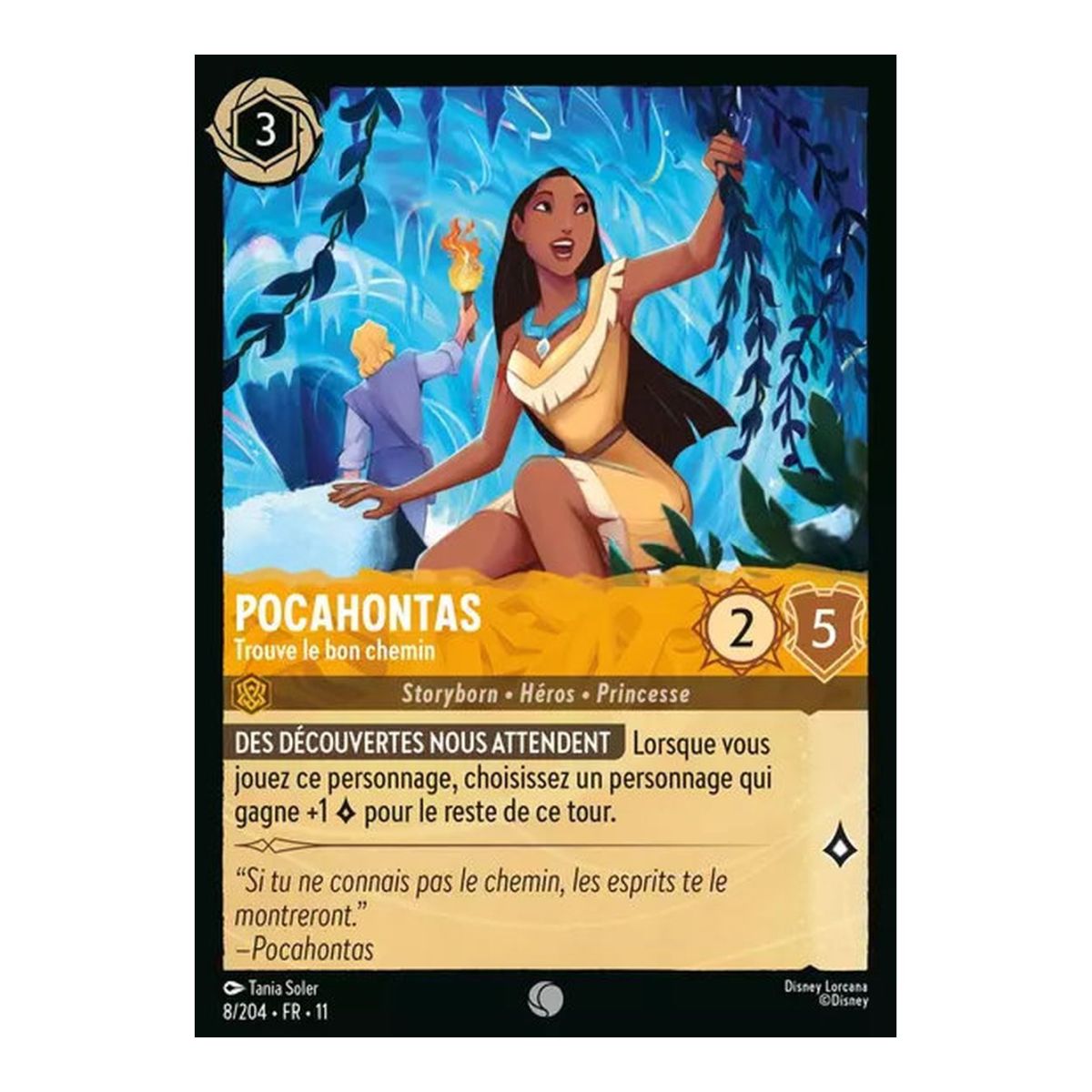 Pocahontas, Find the Right Path - 8/204 - WIN - Frostbite - Brilliant - Premium - French